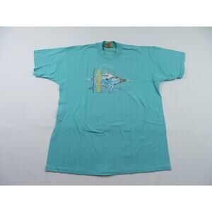 Surfer Scene California T-Shirt Aqua Sz XL 1990s
